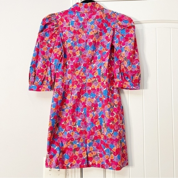 NWT LHD Casitas Printed Cotton Blend Poplin Mini Dress - Picture 8 of 13